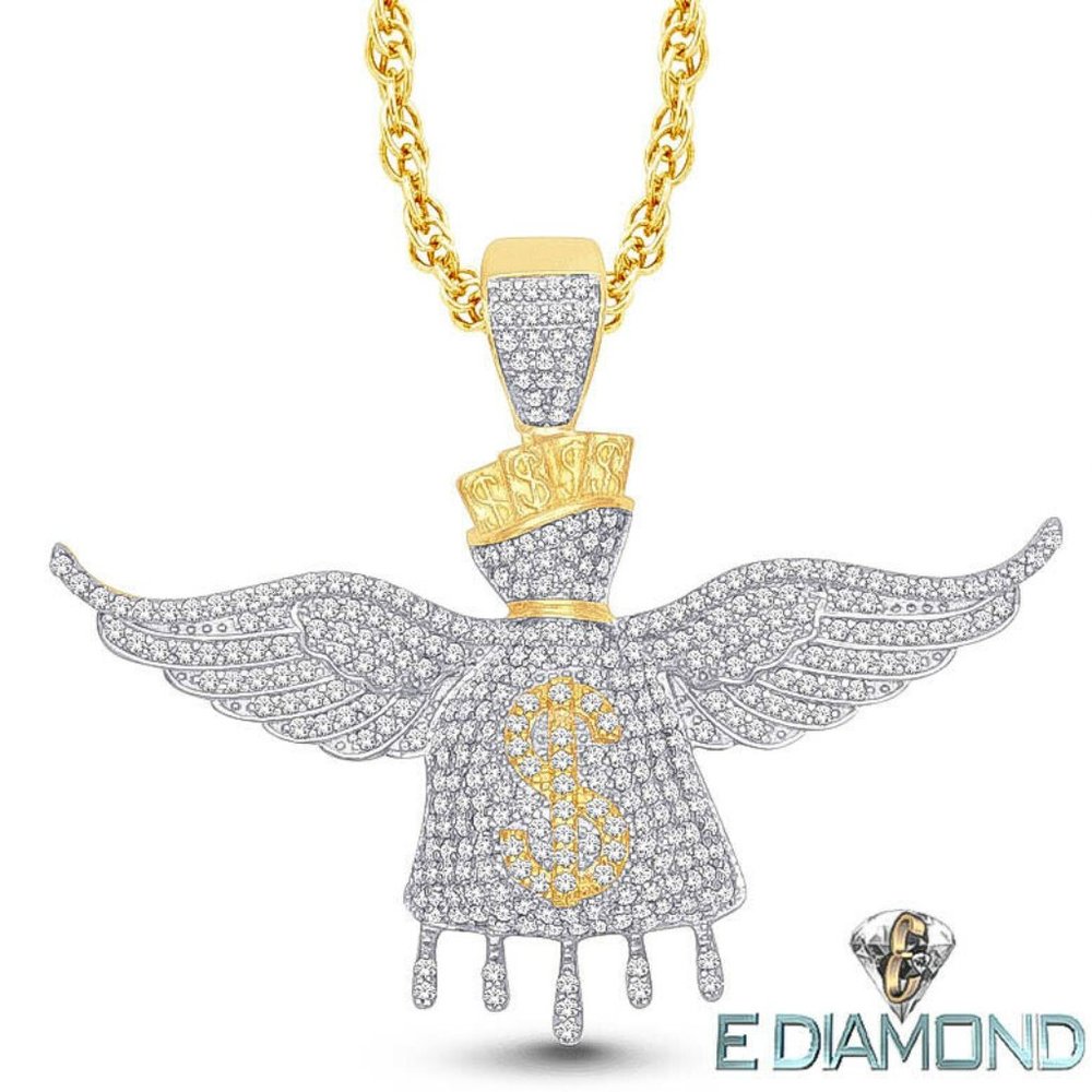 10 Karat Diamond Money Blessings Pendant
